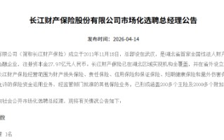 长江财险市场化选聘总经理